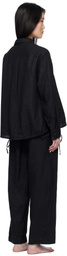 Deiji Studios Black Tie Split Pyjama Set