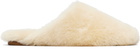 Aeyde Off-White Rega Shearling Slippers