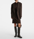 Jardin des Orangers Knitted wool and cashmere polo dress