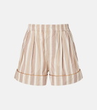 Saint Laurent Striped cotton shorts