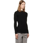 Rick Owens Black Tower Ribbed Round Neck Sweater