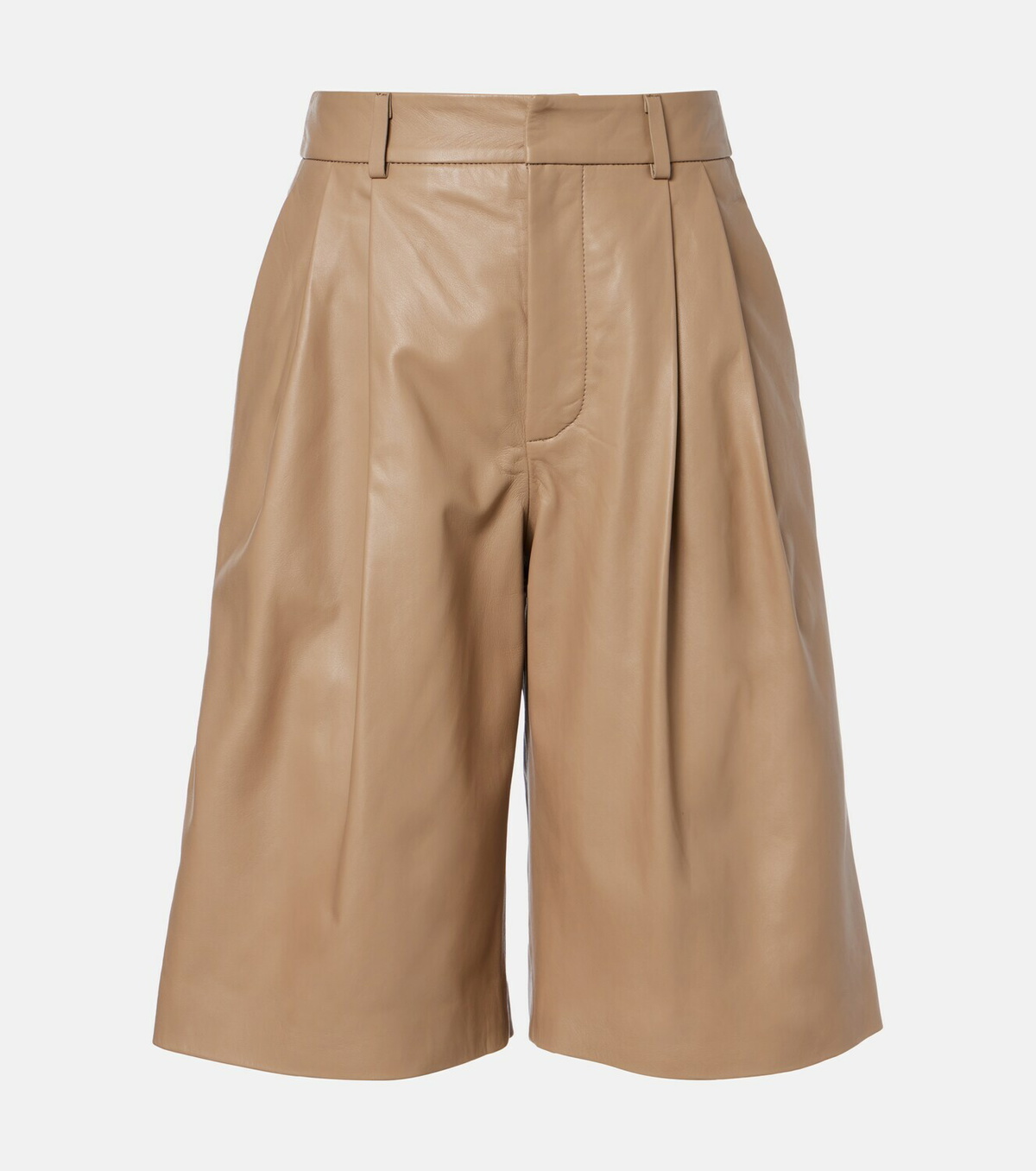 Yves Salomon Leather Bermuda shorts