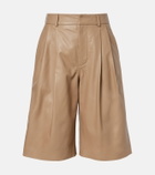 Yves Salomon Leather Bermuda shorts