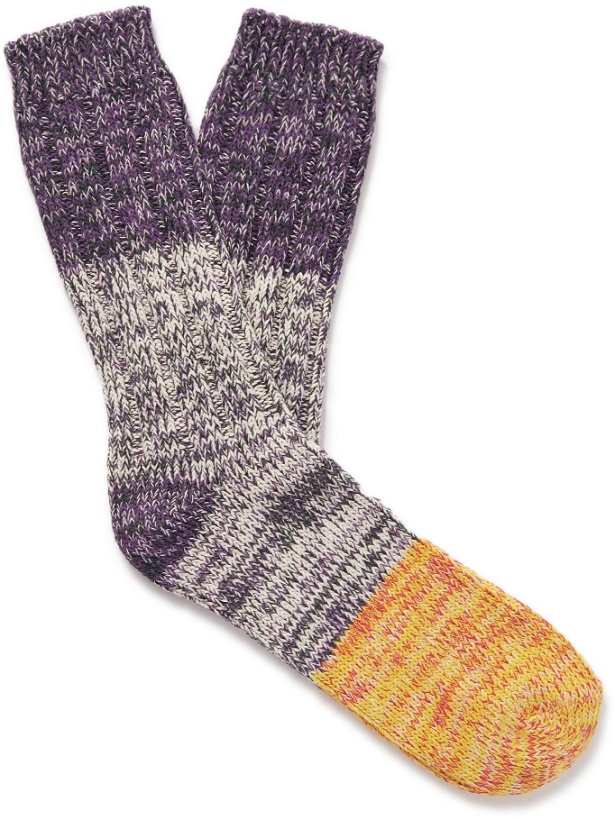Photo: Thunders Love - Striped Recycled Cotton-Blend Socks