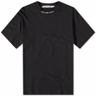 Calvin Klein Men's Embroidery Neck Logo T-Shirt in Ck Black