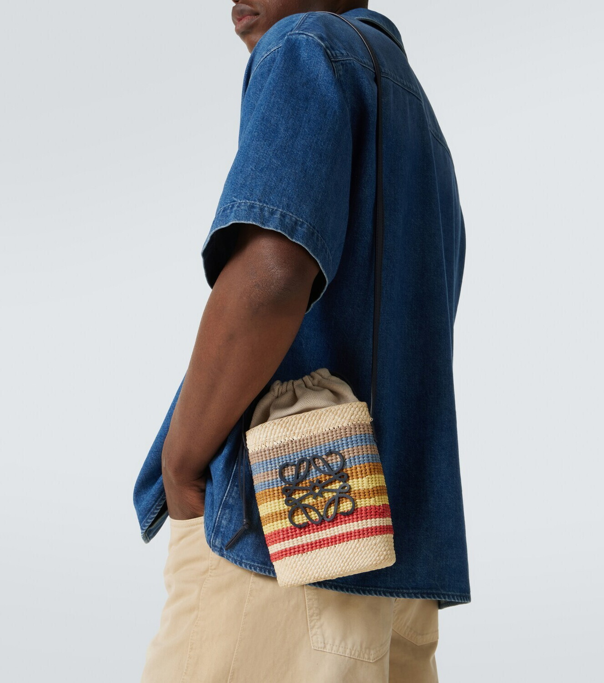 Loewe Paula's Ibiza Anagram raffia bucket bag Loewe