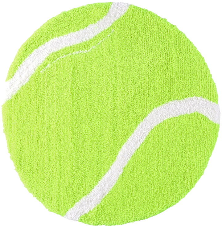 Photo: Rashelle Campbell SSENSE Exclusive Yellow Tennis Ball Rug