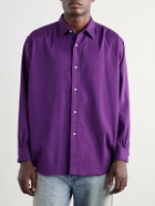 A.PRESSE - Cotton-Twill Shirt - Purple