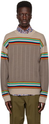 Paul Smith Brown Signature Stripe Sweater