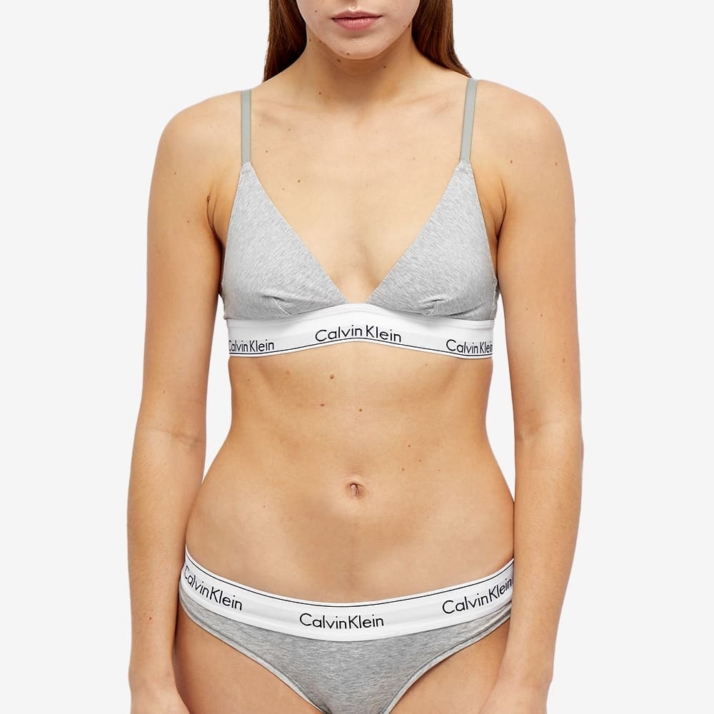 Calvin Klein Underwear UNLINED - Triangle bra - stone grey/dark