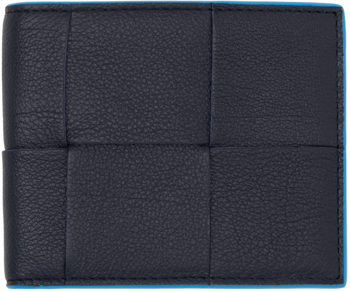 Photo: Bottega Veneta Navy Bifold Wallet