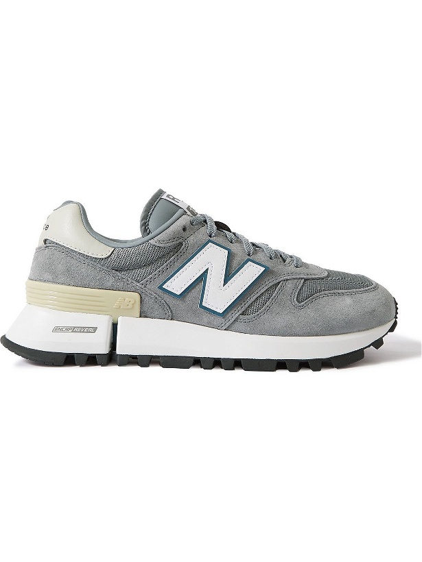 Photo: New Balance - RC_1300 Suede, Mesh and Leather Sneakers - Gray