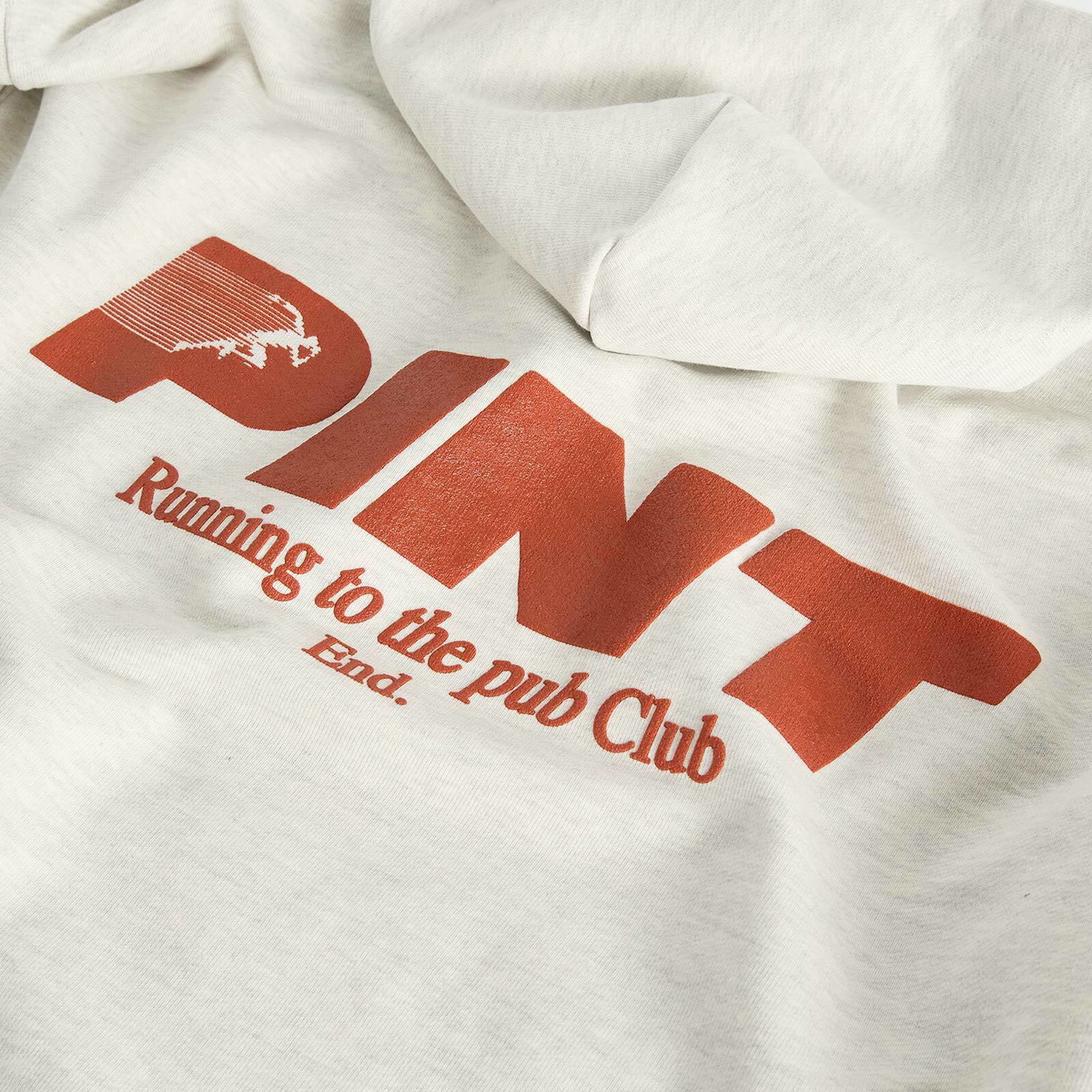 END. Pint Club Hoodie in Grey Marl