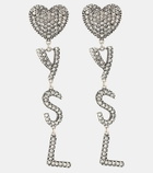 Saint Laurent YSL Heart embellished earrings