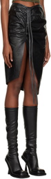 ANDREĀDAMO Black Asymmetric Miniskirt