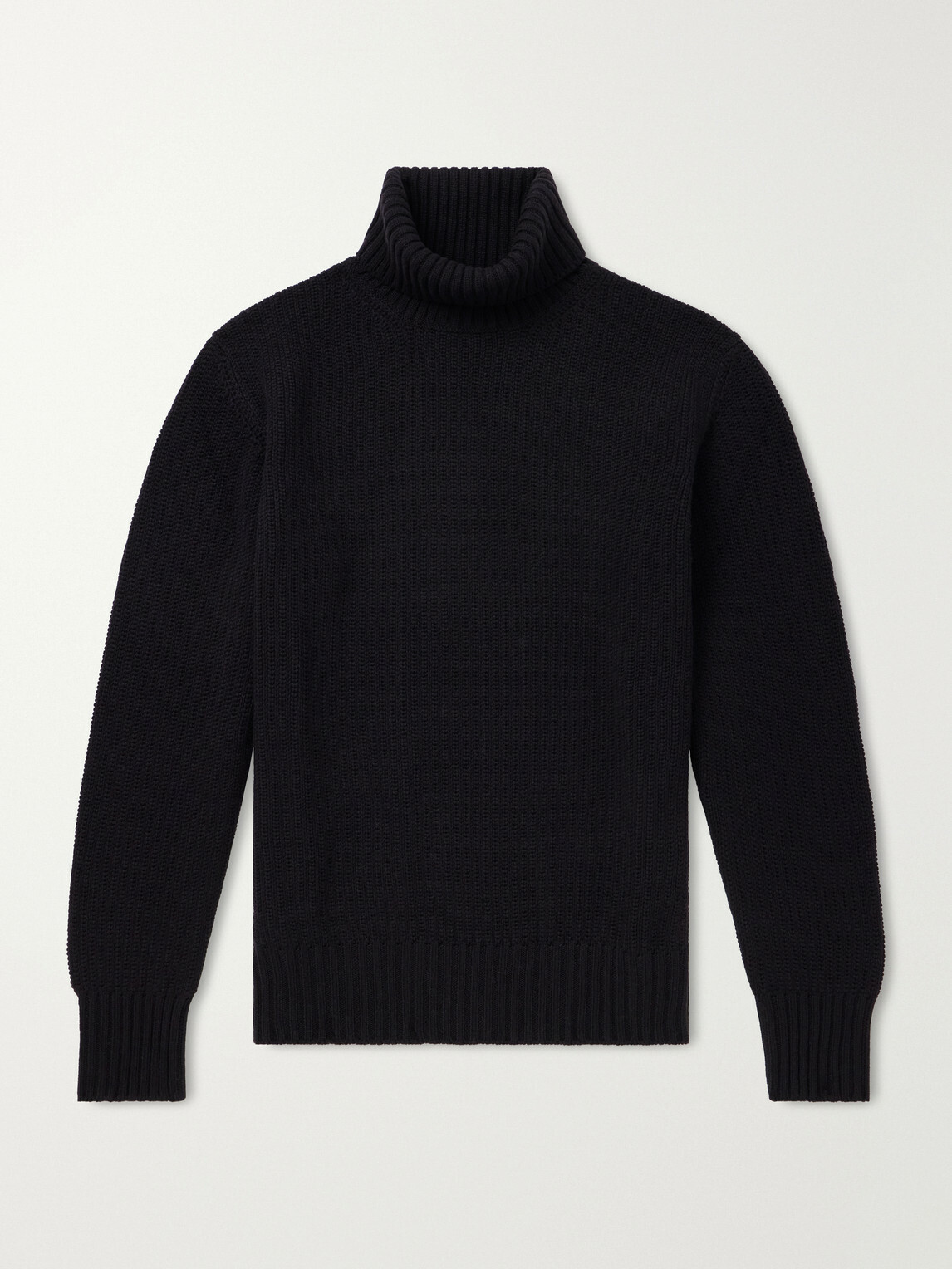 Stòffa - Ribbed Cashmere Rollneck Sweater - Black