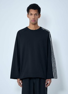 Y-3 Striped Shoulder Cotton T-Shirt