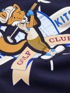 Maison Kitsuné - Logo-Embellished Jersey Golf Sweatshirt - Blue