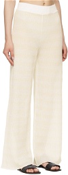 RUS Off-White & White Kiku Lounge Pants