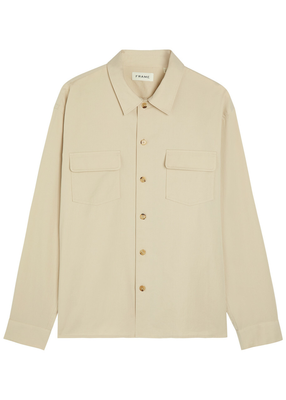 Frame Cotton Overshirt Beige