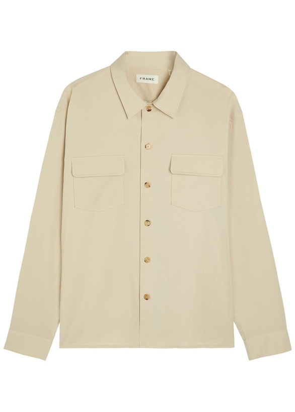 Photo: Frame Cotton Overshirt Beige