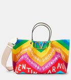 Valentino Garavani VLogo Large Chevron 24 canvas tote bag