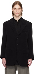Y's For Men Black Right Double Rimmed Pocket Blazer