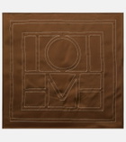 Toteme Embroidered monogram silk scarf
