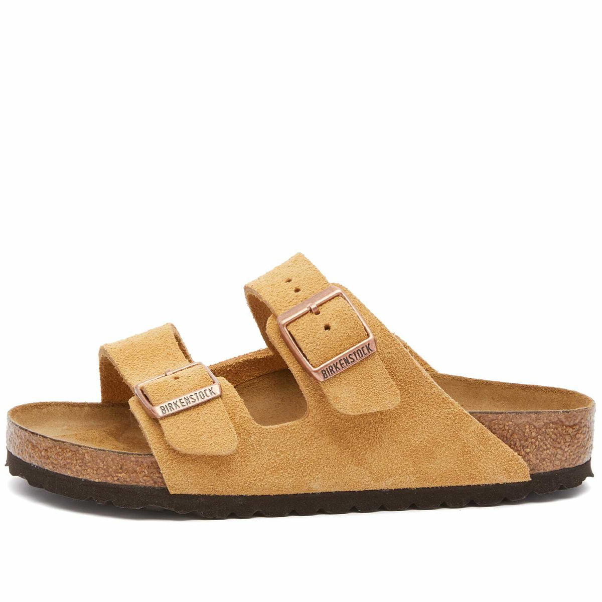 Birkenstock Arizona in Latte Cream Suede