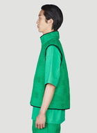 Intreccio Sleeveless Jacket in Green