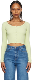 Arch The Green Scoop Neck Cardigan