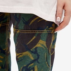 Martine Rose Women's Reversible Camo Print Jeans in Blue Camo