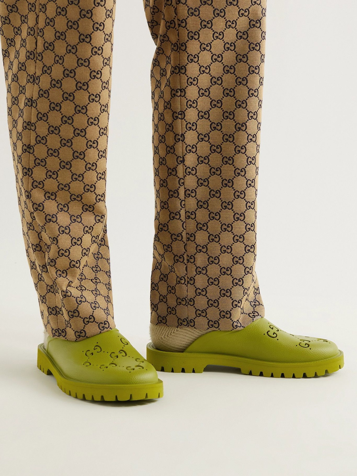 Gucci GG Rubber Clogs in Yellow