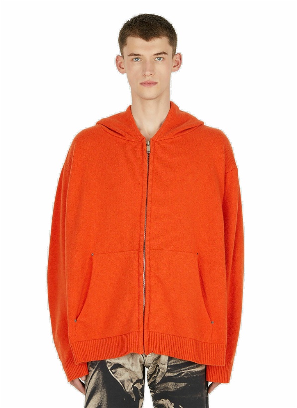 Photo: Knitted Hooded Sweater in Orange