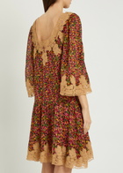 Bode Confetti Floral Silk Mini Dress Multicoloured 1