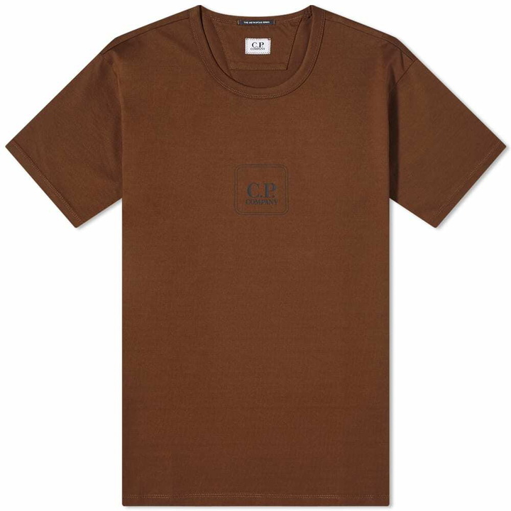 Photo: C.P. Company Men's Metropolis Box Logo T-Shirt in Partridge