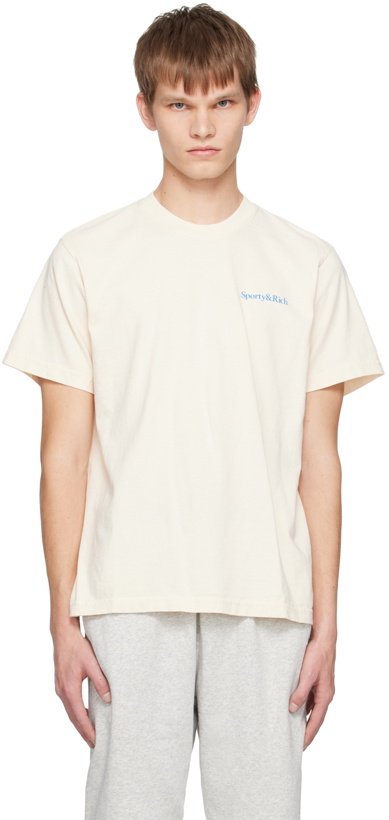Photo: Sporty & Rich Off-White 'Health Is Wealth' T-Shirt
