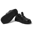 Yuketen - Cruz Woven Leather Huarache Sandals - Black