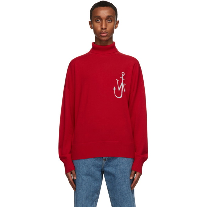Photo: JW Anderson Red Wool Anchor Turtleneck