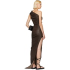 Rick Owens Brown Athena Leather Maxi Dress
