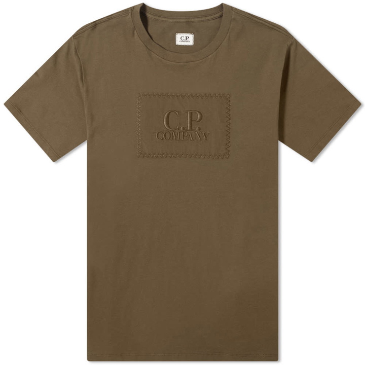 Photo: C.P. Company Embroidered Stitch Block Logo Tee