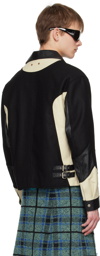 Andersson Bell Black & White Paneled Leather Jacket