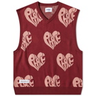 Butter Goods Men's Peace Knit Vest in Wine