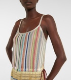 Missoni Mare Striped metallic knit jumpsuit