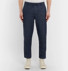 Maison Kitsuné - Tapered Denim Drawstring Trousers - Blue