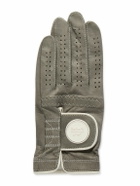Mr P. - G/FORE Golf Logo-Appliquéd Leather Left Hand Glove - Green