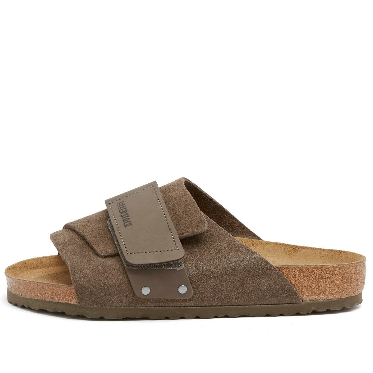 Birkenstock Kyoto Suede Leather Concreate Grey Sandals