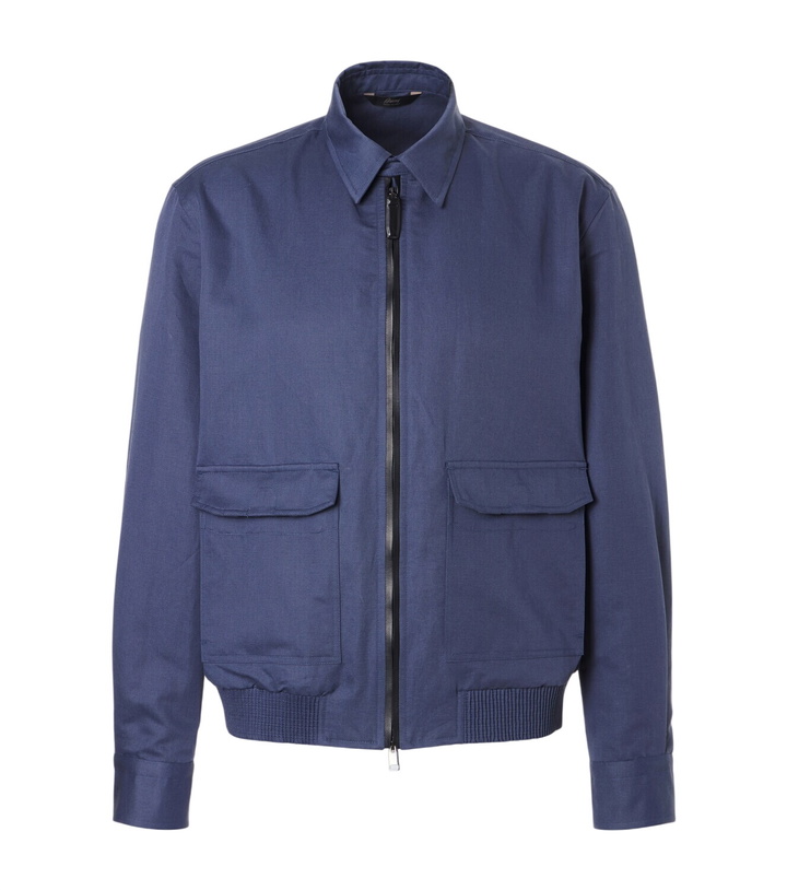 Photo: Brioni Linen and cotton blouson jacket