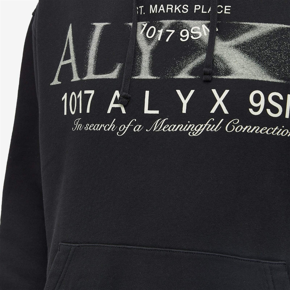1017 ALYX 9SM Men's Logo Popover Hoodie in Black 1017 ALYX 9SM