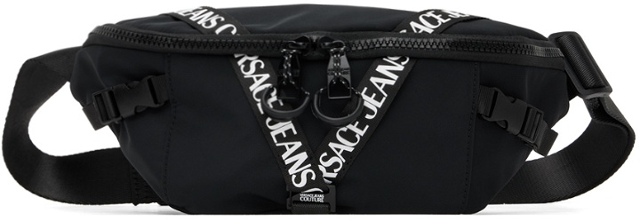 Photo: Versace Jeans Couture Black V-Webbing Belt Bag